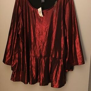 Ashely Stewart red dress shirt